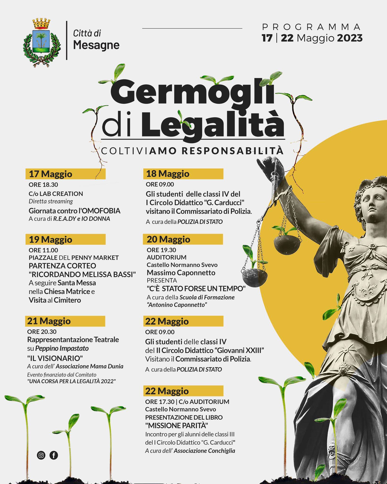 Immagine: Germogli di legalità 17-22 maggio