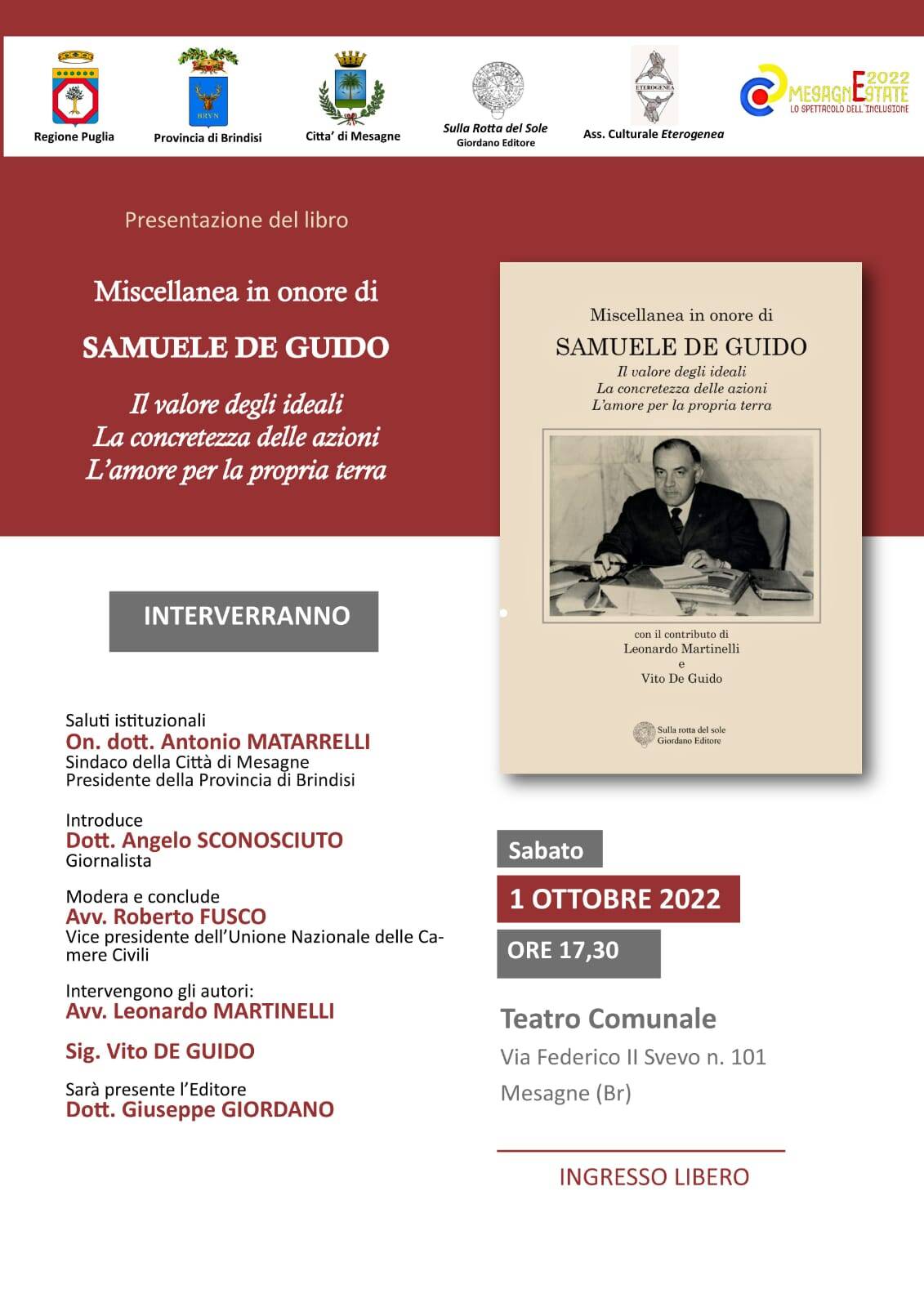 Immagine: Locandina De Guido