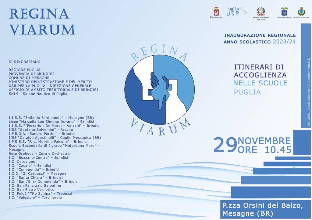 Immagine: Programma inaugurazione a.s. regionale 1